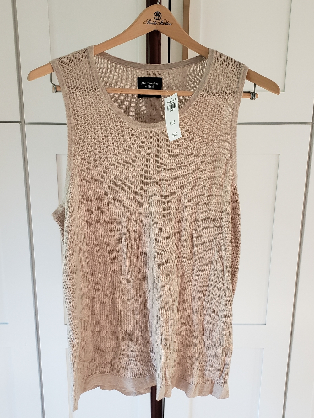 Abercrombie & Fitch Lightweight Knit Tank Top - Light Beige